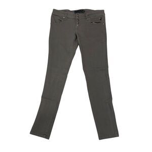 Tripp NYC Women's Size 9 Button Fly Gray Denim Skinny‎ Stretch Grunge Jeans euc